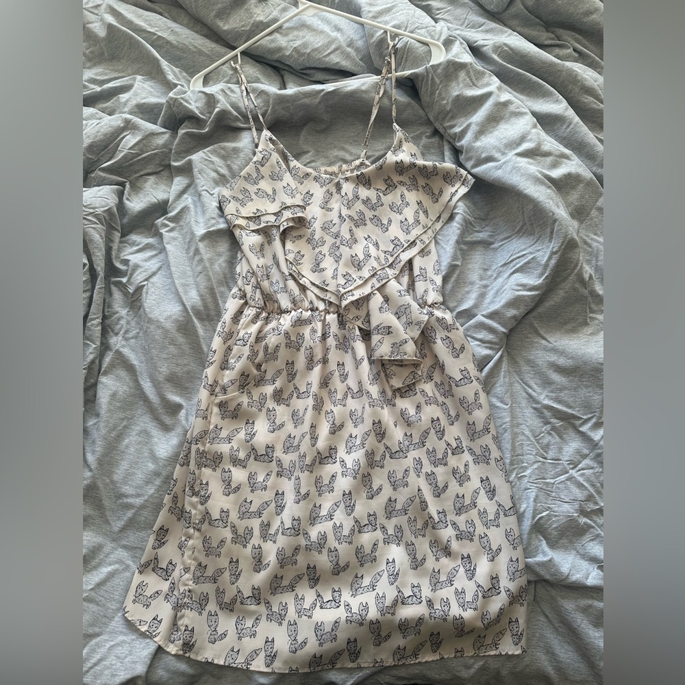 My Story Cream Cat Print Chemise